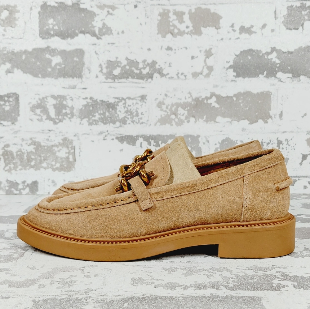 NEW Steve Madden Karmine Tan Leather Slip On Old Money Loafers C38